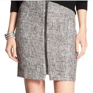 Banana Republic Black White Gray Tweed Mini Skirt Size 6